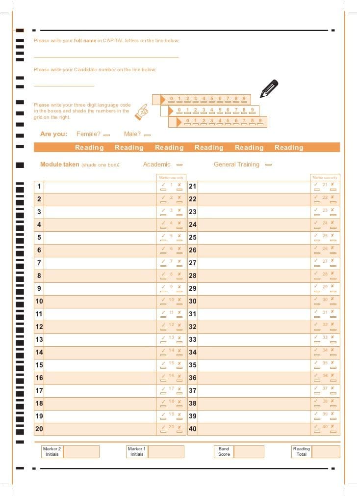 Blank Answer Sheet Template from ieltsmaterial.com