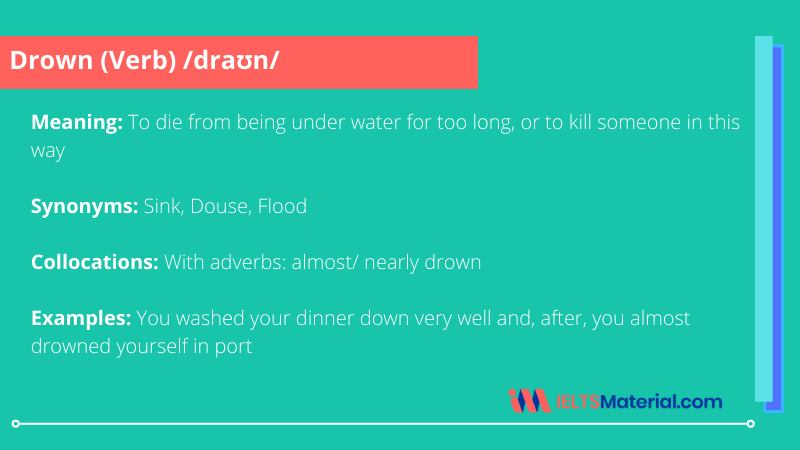 Drown – Word Of The Day For IELTS