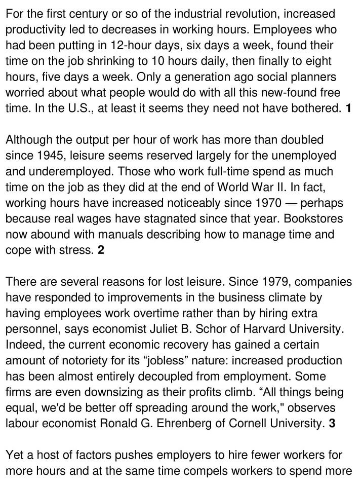 A Workaholic Economy 1