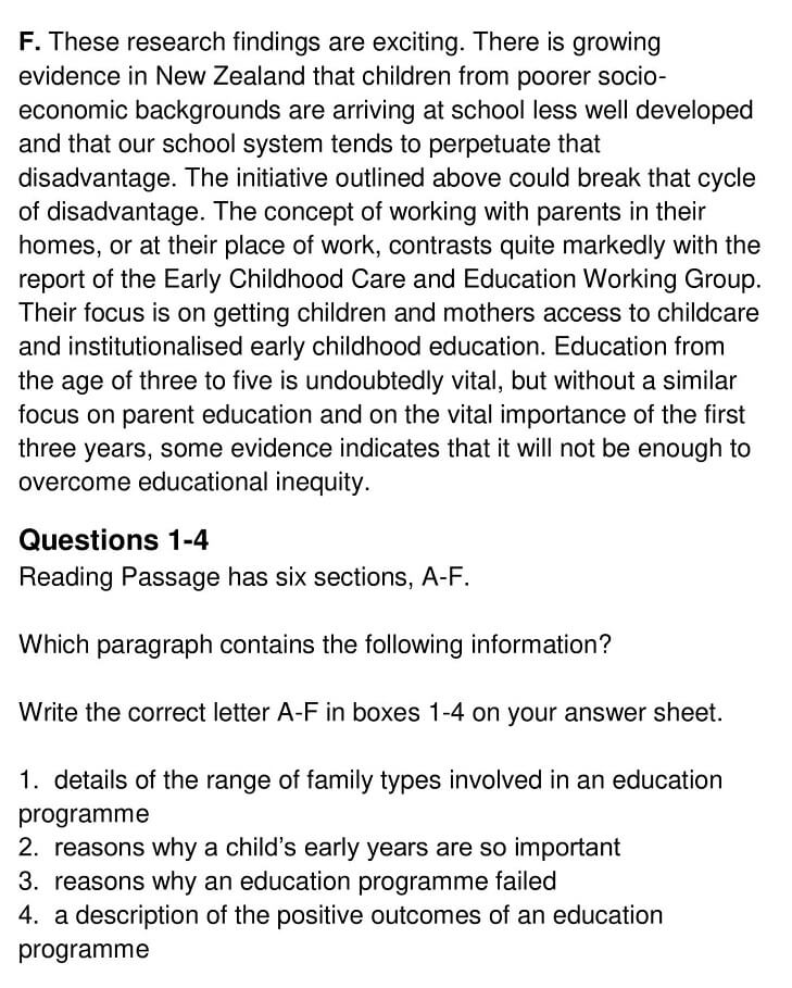 early childhood education reading answer