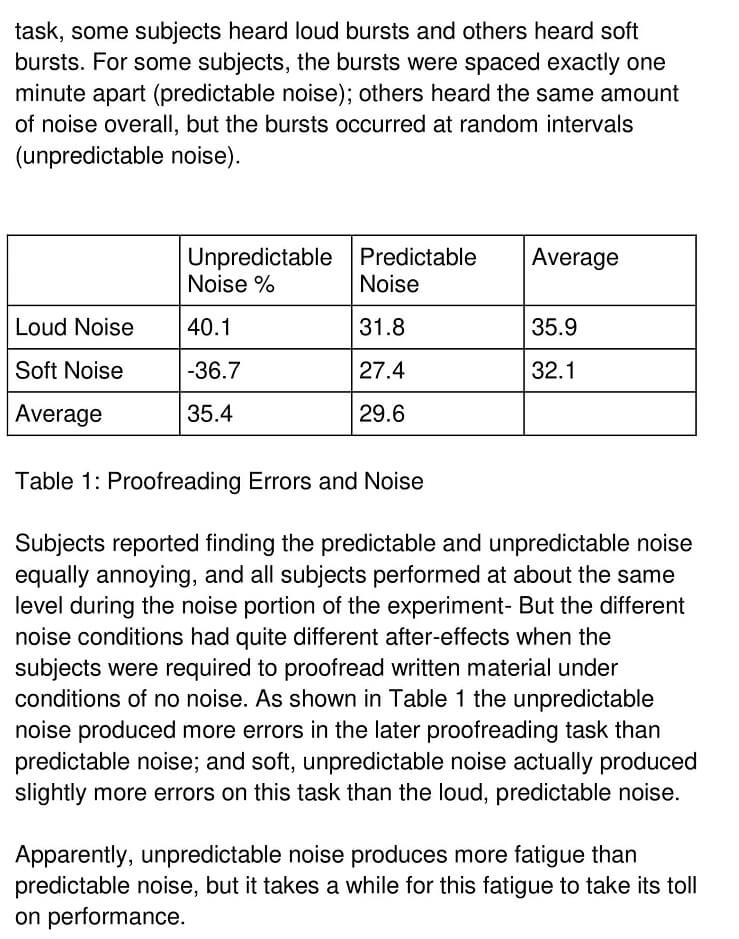Effects of Noise 2