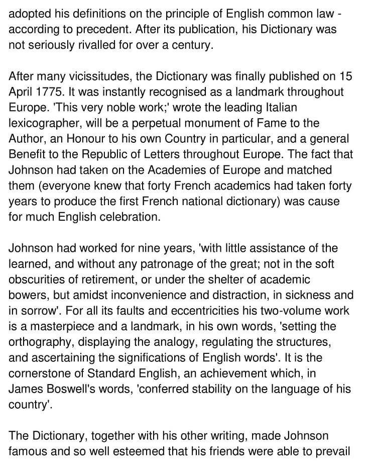 Johnson's Dictionary 3