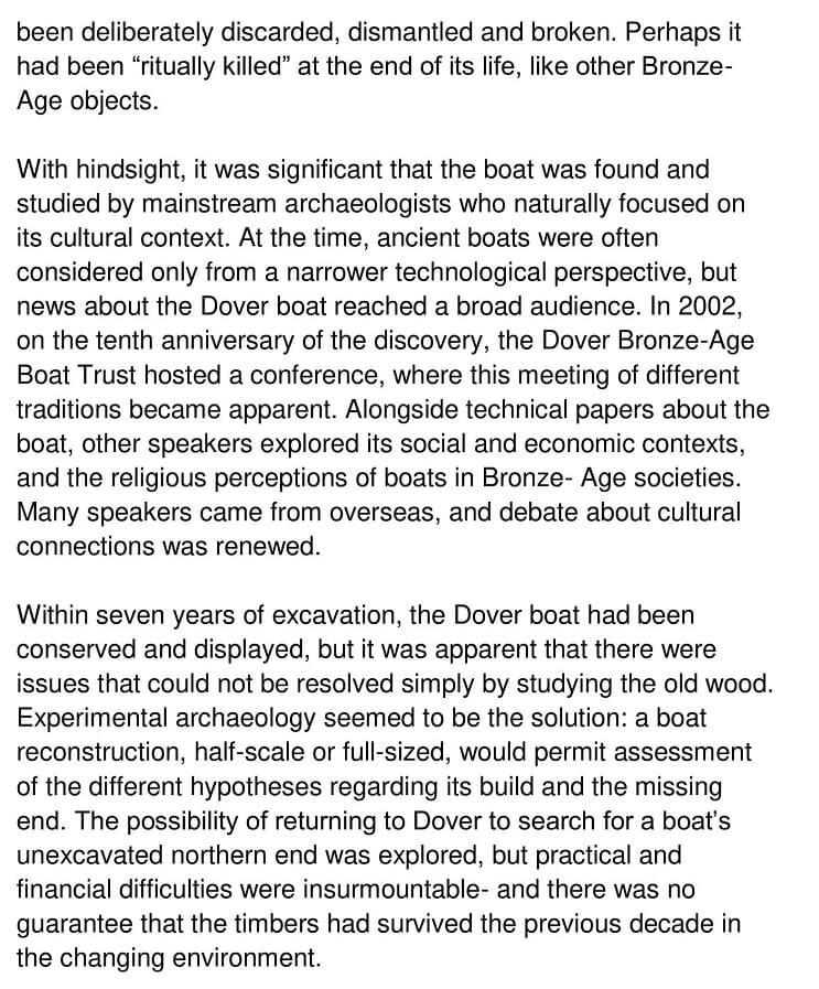 The Dover Bronze Age Boat 2