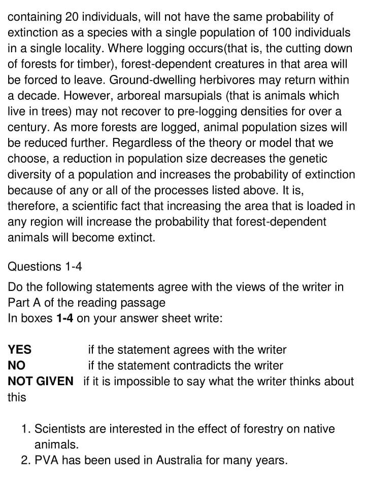 Population Viability Analysis Reading Answers Ieltsmaterial 