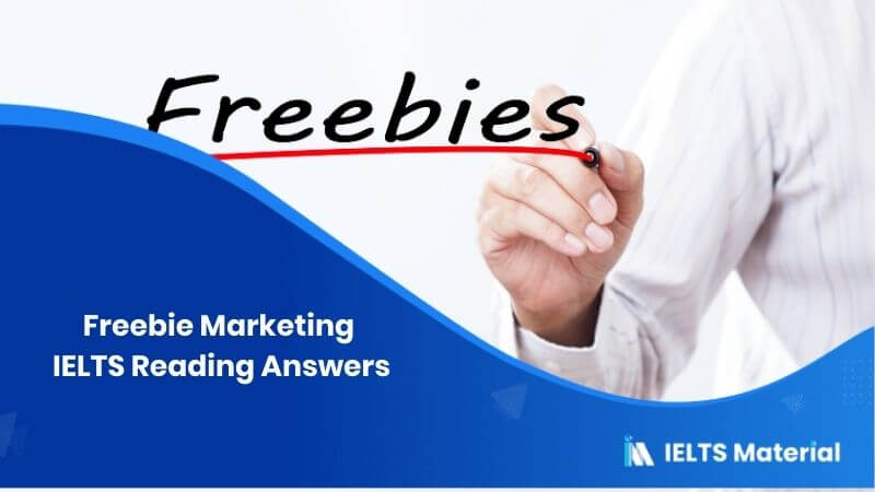 Freebie Marketing IELTS Reading Answers