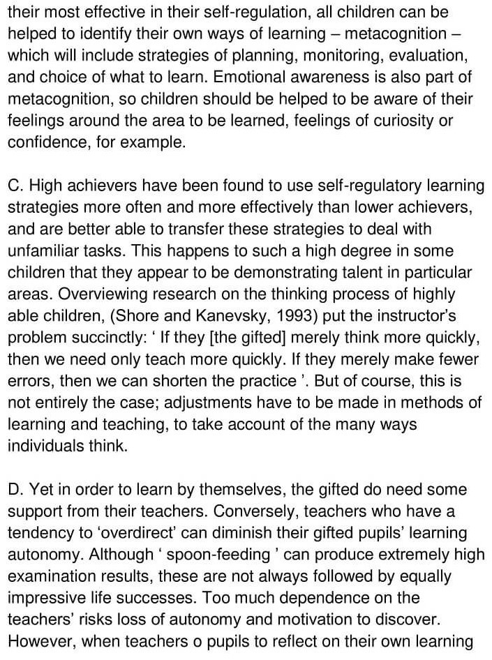 ‘Gifted children and Learning’ Answers_0002