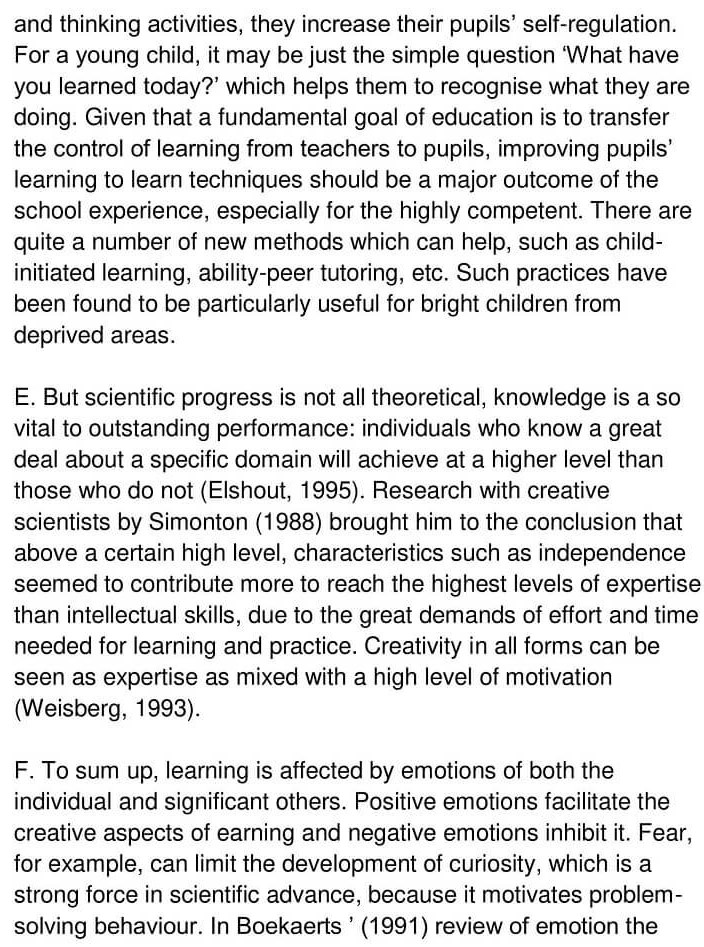 ‘Gifted children and Learning’ Answers_0003