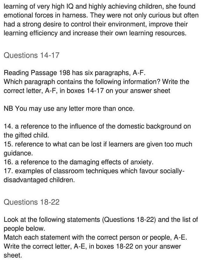 ‘Gifted children and Learning’ Answers_0004