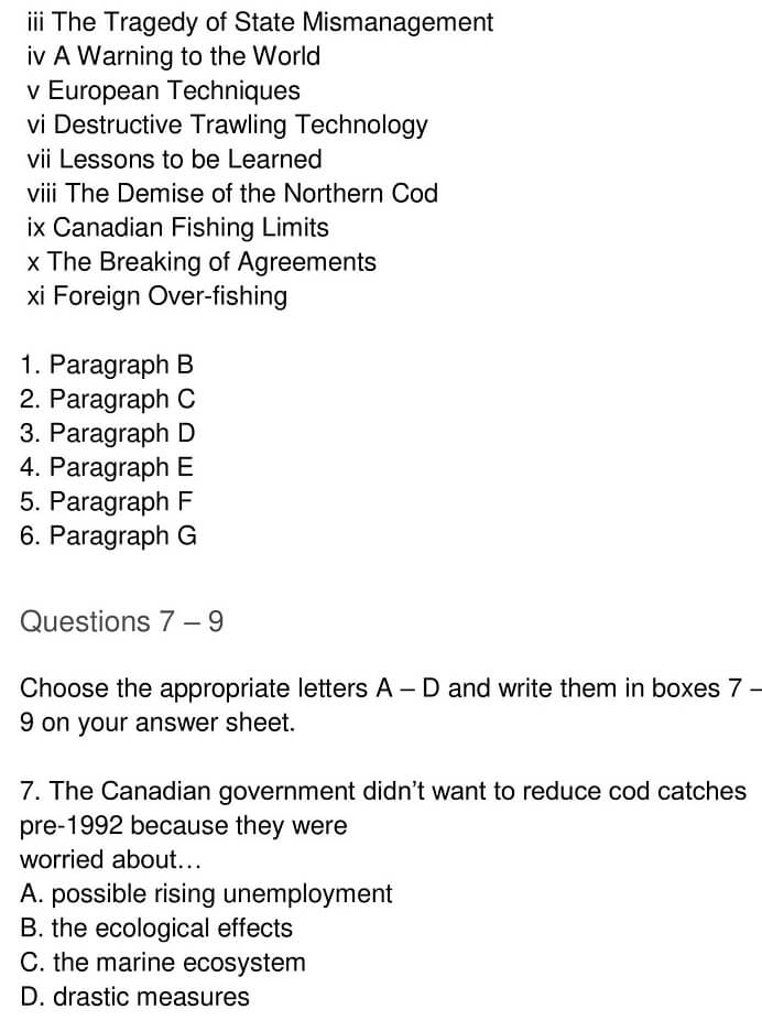 Ielts Academic Reading Cod In Trouble Answers Ieltsmaterial 