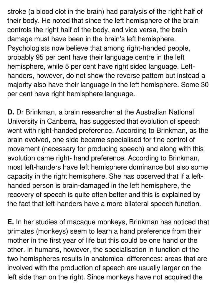 Right and left handedness in humans - 0002
