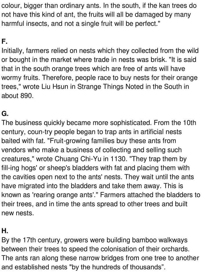 IELTS Academic Reading ‘The Ant and the Mandarin’ Answers - 0003