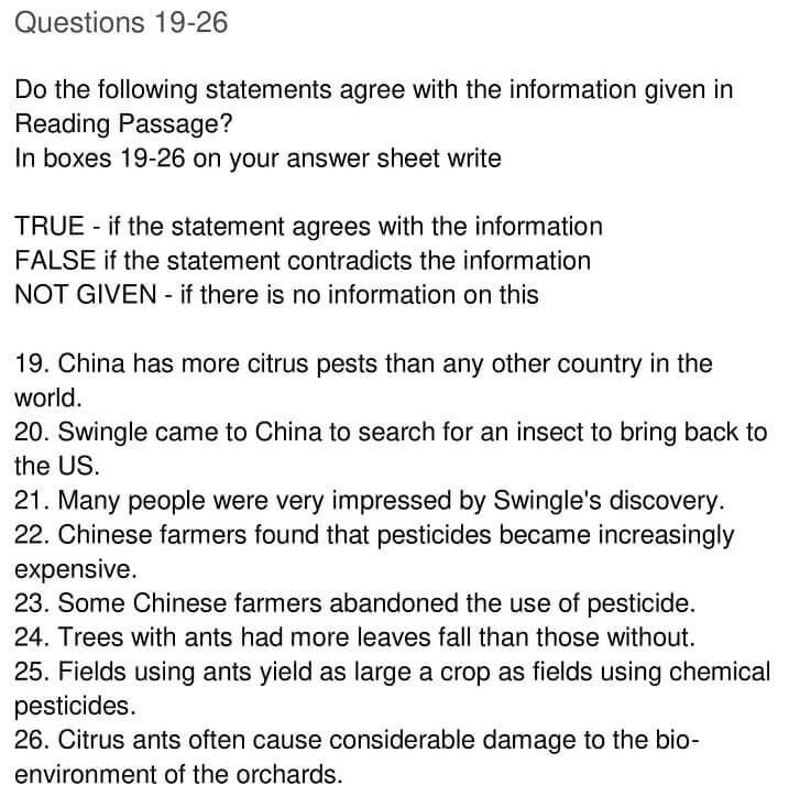 IELTS Academic Reading ‘The Ant and the Mandarin’ Answers - 0007