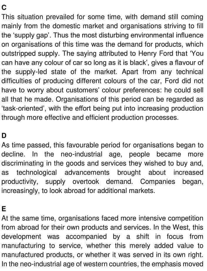 IELTS Academic Reading ‘Change in business organisations’ Answers - 0002