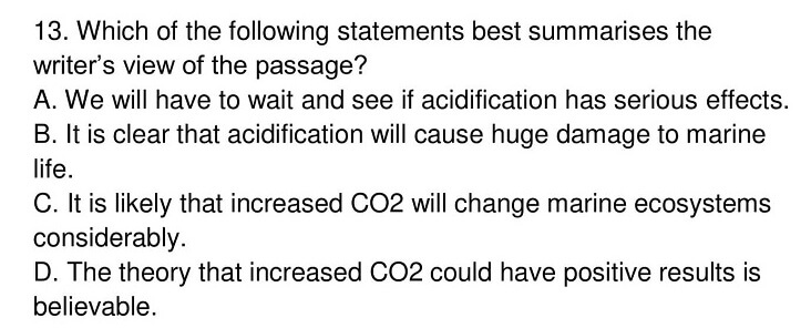 IELTS Academic Reading Ocean Acidification Answers IELTSMaterial