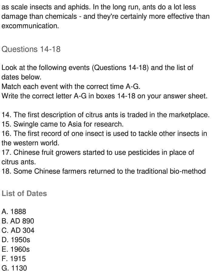 IELTS Academic Reading ‘The Ant and the Mandarin’ Answers - 0006