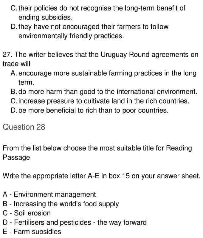 IELTS Academic Reading ‘The Role of Government in Environmental Management’ Answers - 0008