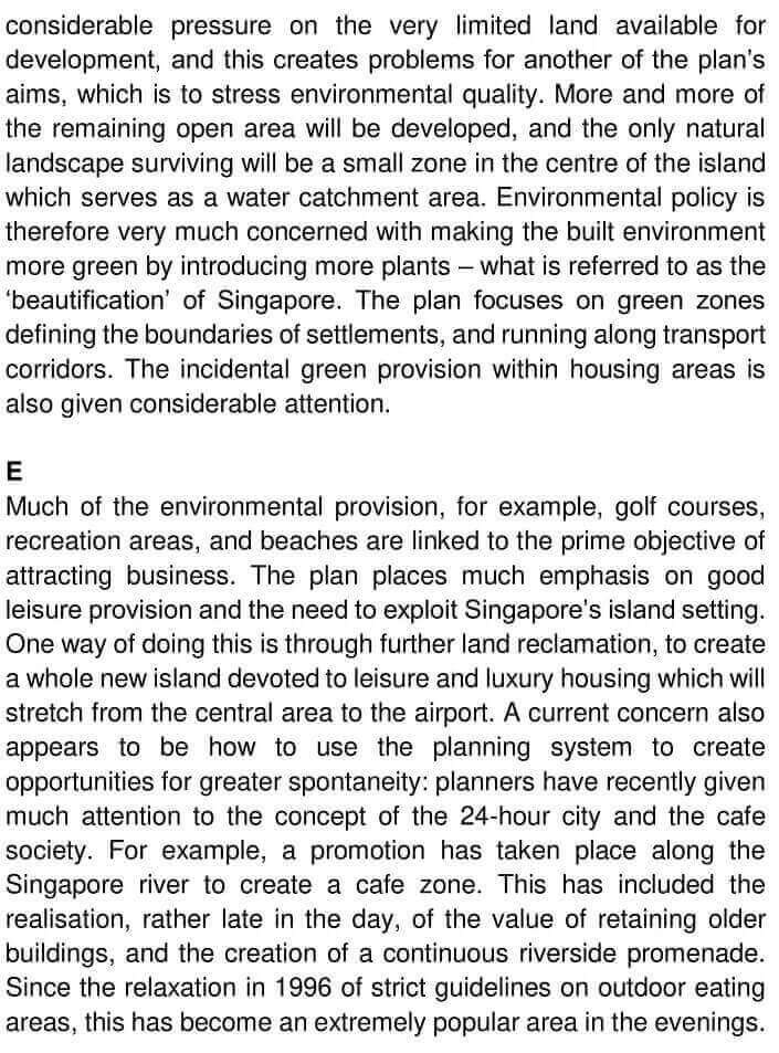 IELTS Academic Reading ‘Urban planning in Singapore’ Answers - 0003