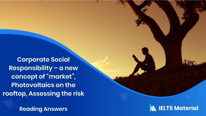 Corporate social Responsibility – a new concept of “market”, Photovoltaics on the rooftop, Assessing the risk –  Reading Answers in 2017