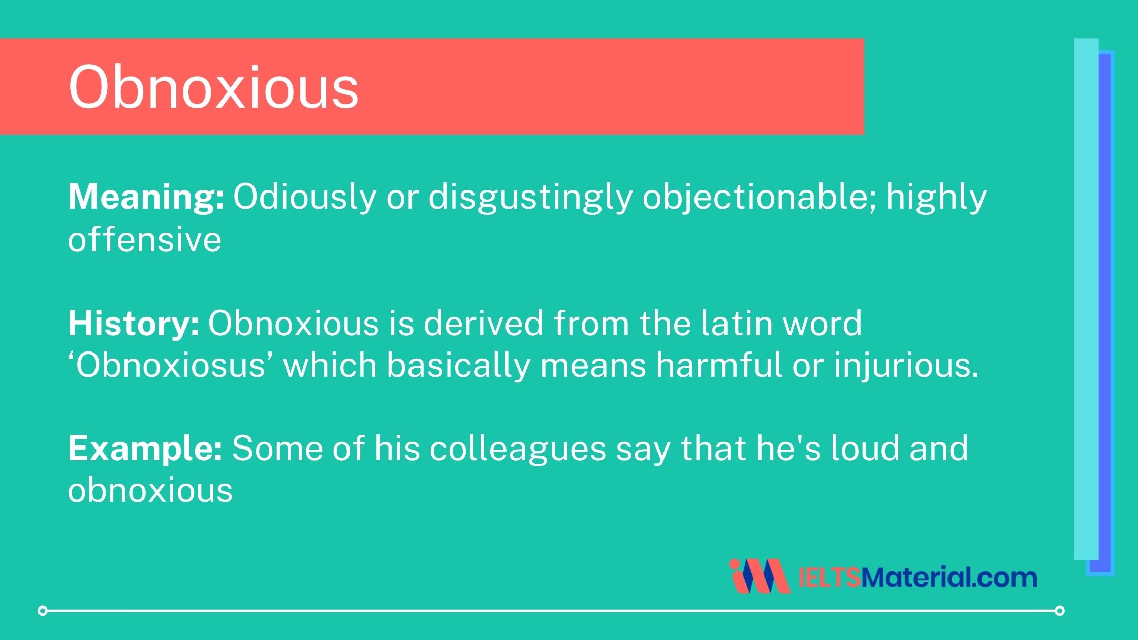 Word- Obnoxious