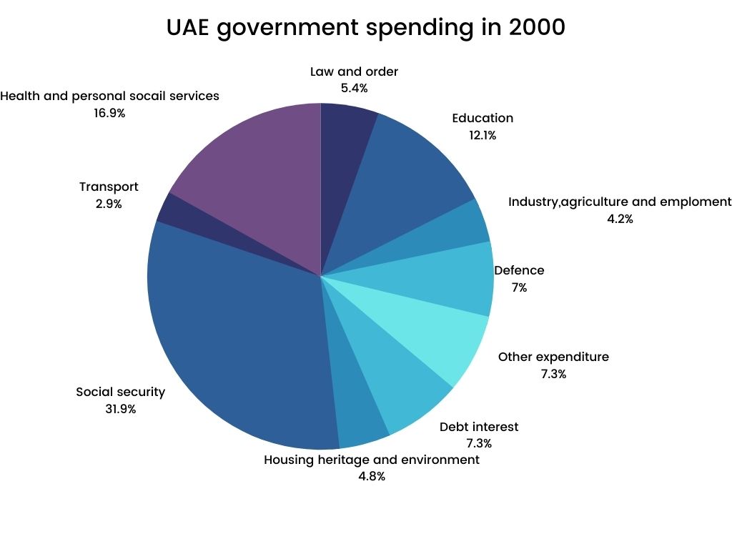 Academic IELTS Writing Task 1 Topic Budget of the UAE government