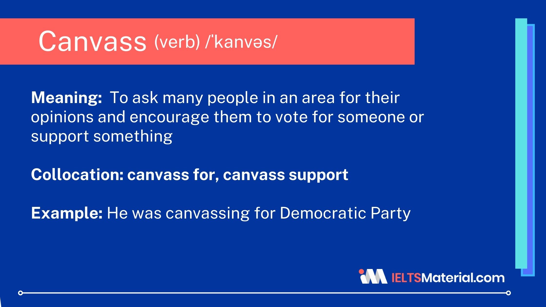 Canvass – Word of the day for IELTS