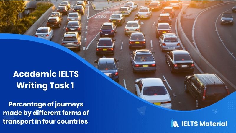 IELTS Academic Writing Task 1 Topic 16: Journeys made by different forms of transport in four countries. – Table