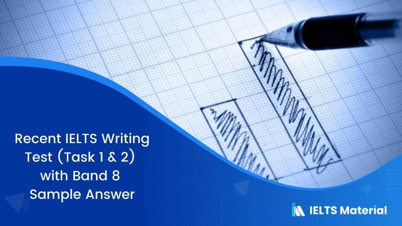 Recent IELTS Writing Test (Task 1 & 2) with Band 8 Sample Answer