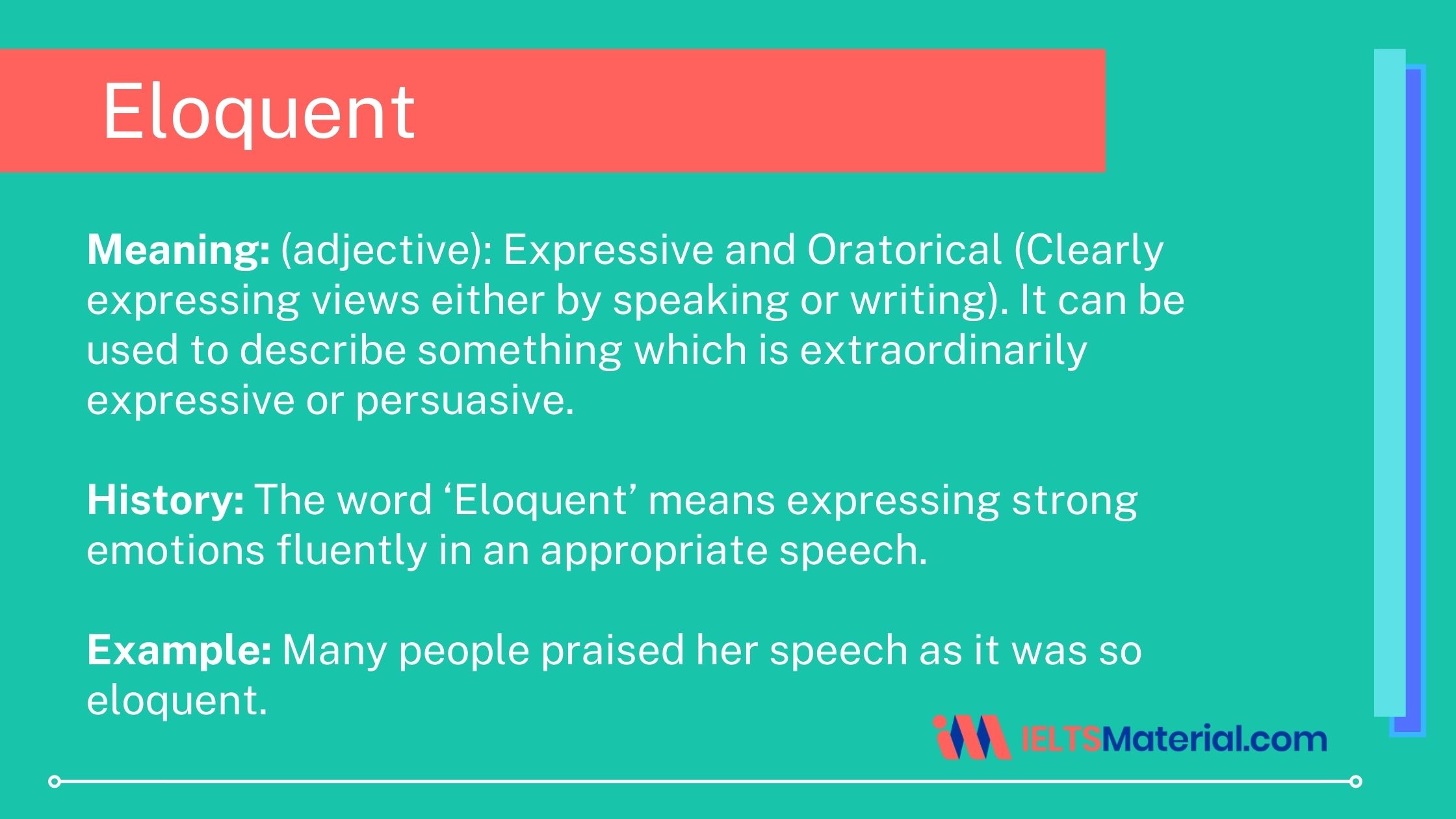 Eloquent: Meaning, Definition and Use In A Sentence- Word of the day