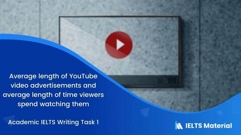 IELTS Academic Writing Task 1 Topic 15:  Average length of YouTube video advertisements – Table