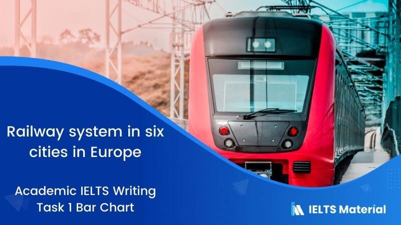 IELTS Academic Writing Task 1 Topic 22: Railway system in six cities in Europe – Bar Chart