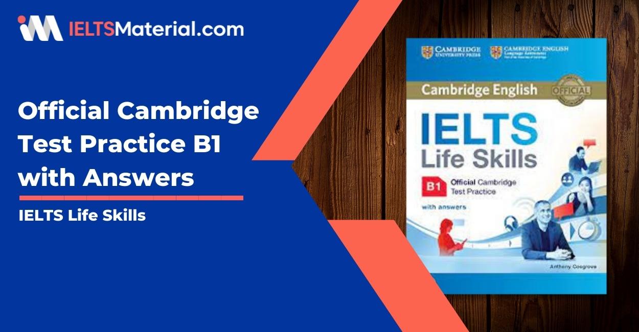 IELTS Life Skills Official Cambridge Test Practice B1 with Answers (Ebook)