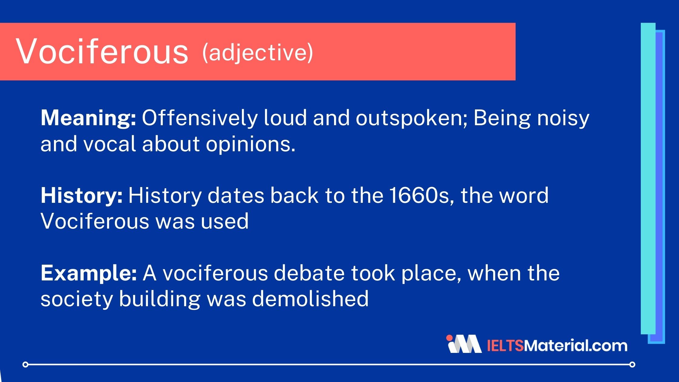 Vociferous : Word of the Day – IELTSMaterial.com