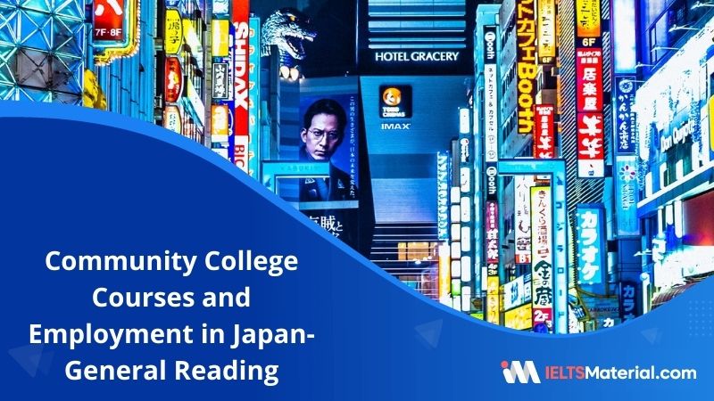 Community College Courses and Employment in Japan | IELTS General Reading Practice Test 8 with Answers
