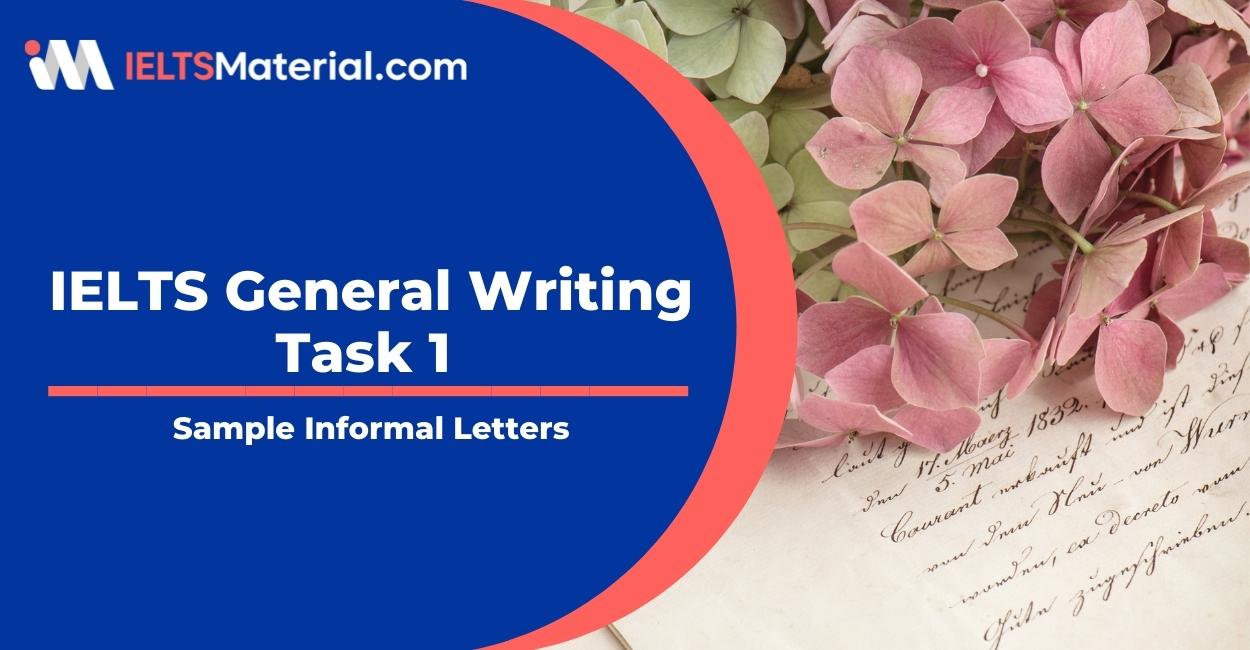 IELTS General Writing Task 1 Sample Semi Formal Letters