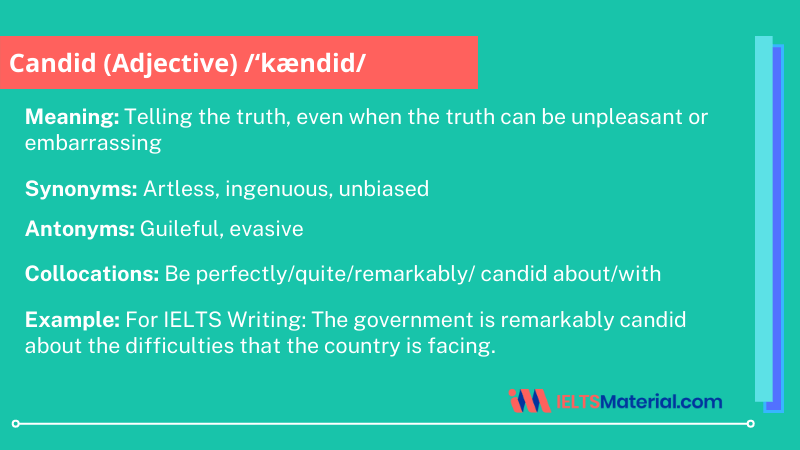 Word Of The Day – Candid