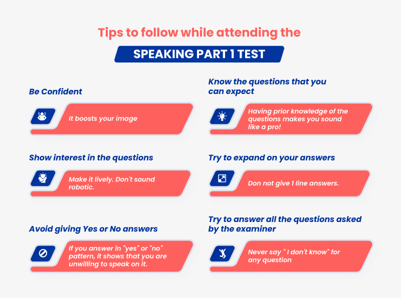 tips for speaking part 1