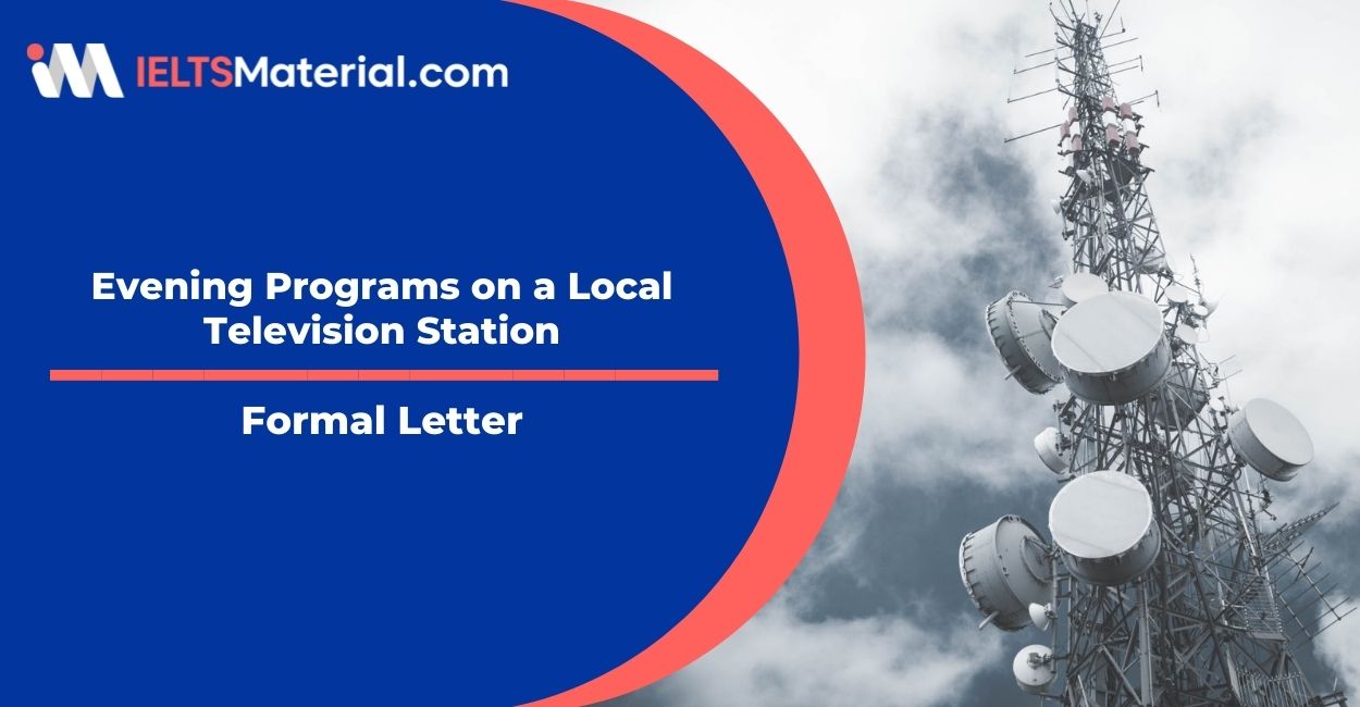 Evening Programs on a Local Television Station- Formal Letter