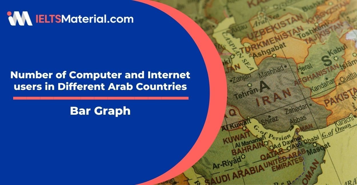 Number of Computer and Internet users in Different Arab Countries- Bar Graph