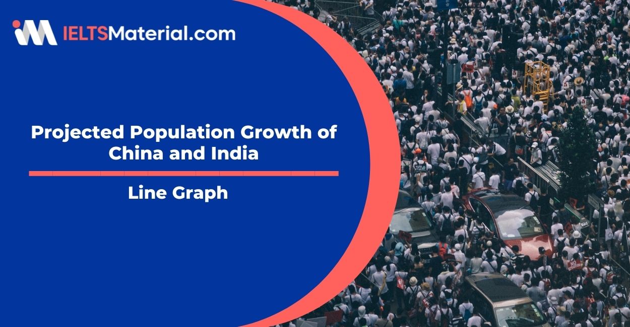 Projected Population Growth of China and India- Line Graph