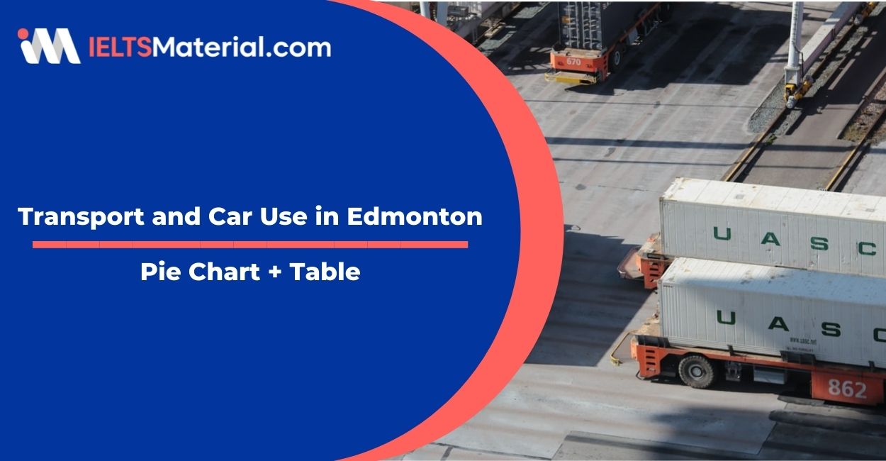 Transport and Car Use in Edmonton- Pie Chart + Table