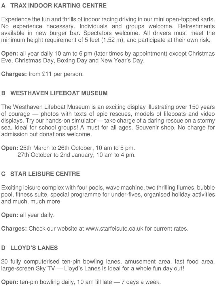 Guide to entertainment in Westhaven