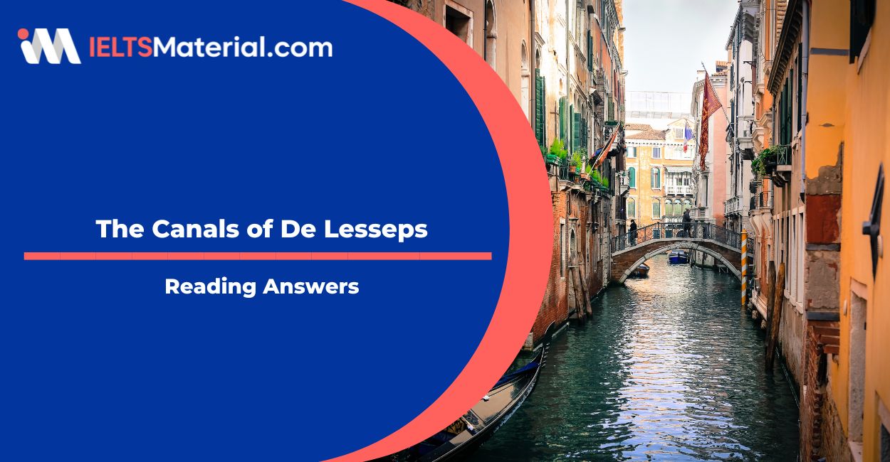 Thе Canals оf De Lesseps Reading Answers