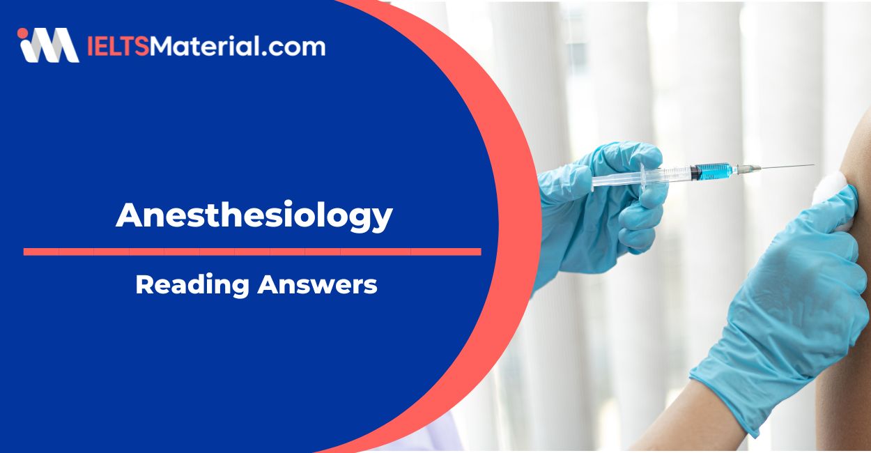 Anesthesiology Reading Answers