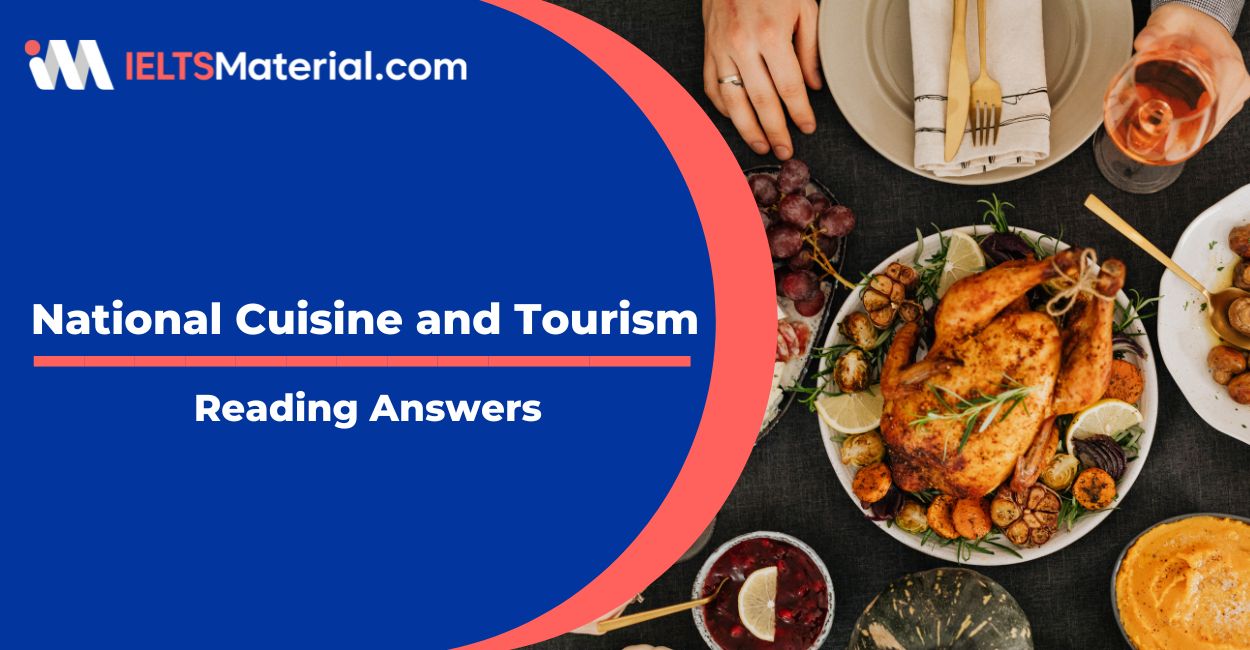 National Cuisine and Tourism Reading Answers