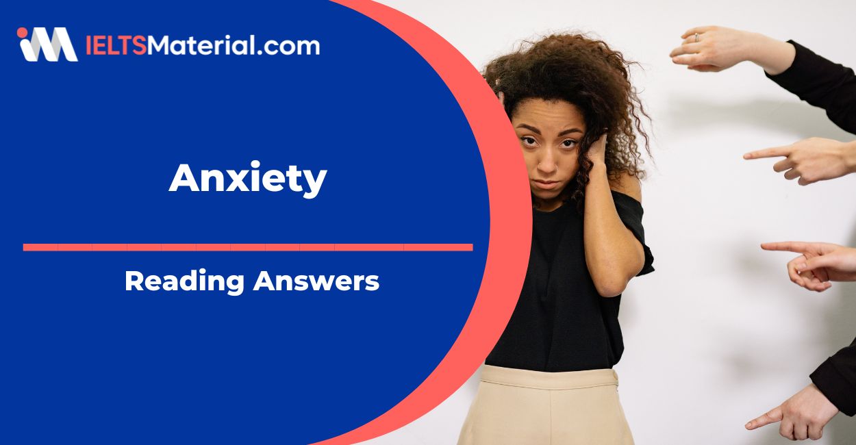 Anxiety Reading Answers