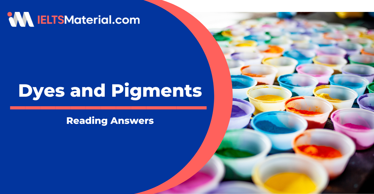 Dyes and Pigments Reading Answers