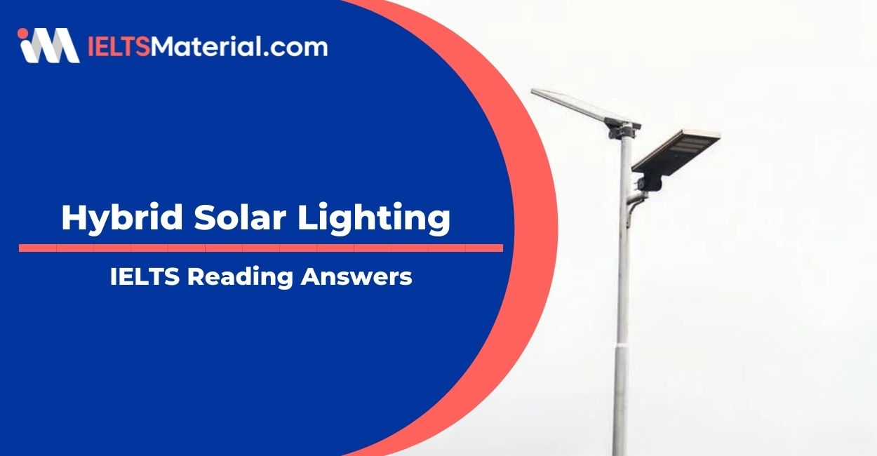 Hybrid Solar Lighting – IELTS Reading Answers