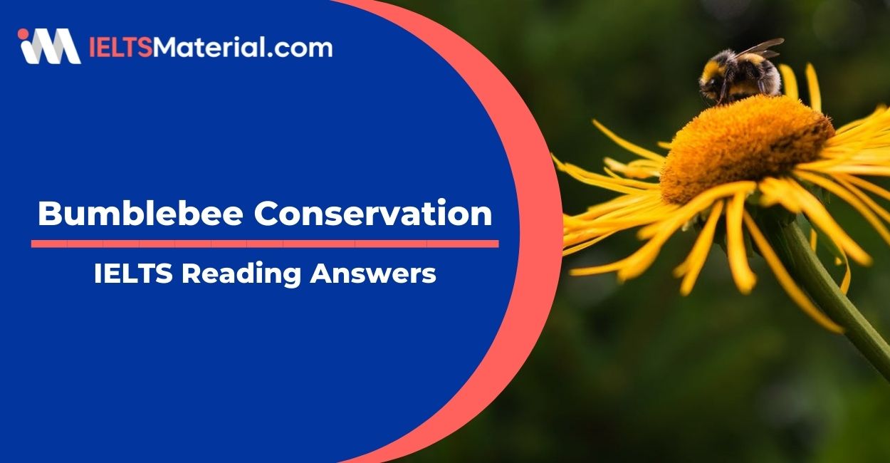 Bumblebee Conservation- IELTS Reading Answers.