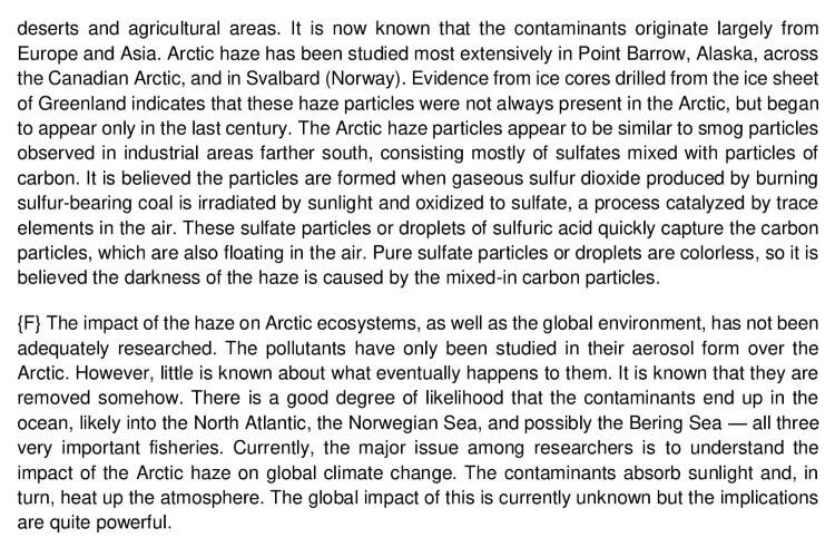 Contaminating the Arctic 1