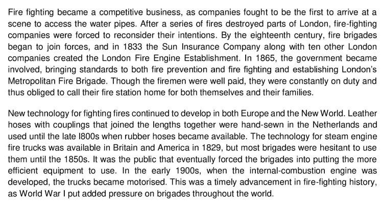 History of Fire Fighting and Prevention 1